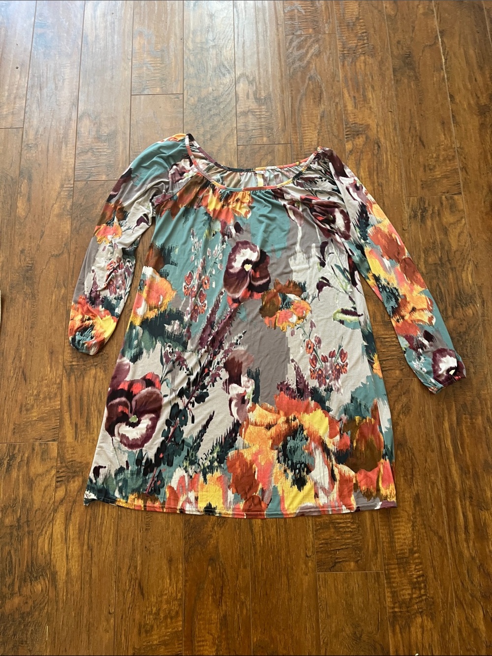 Uncle Frank Floral Scoop-Neck Tunic/dress